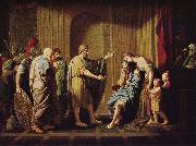 Benjamin West Kleombrotos sent into Exile by Leonidas II France oil painting artist
